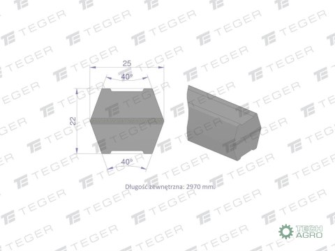Pas klinowy Hard-Belt (T-653121.0) AP1001030 do CLAAS 653121.0 TEGER Pas klinowy Hard-Belt (T-653121.0) AP1001030 do CLAAS 653121.0 TEGER
