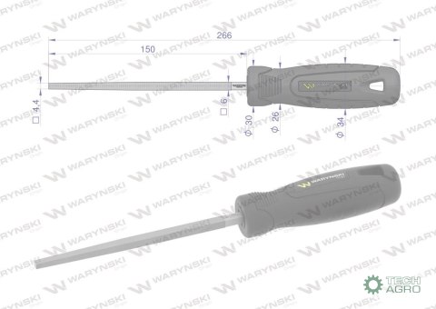 Pilnik kwadratowy 150 mm Waryński Pilnik kwadratowy 150 mm Waryński