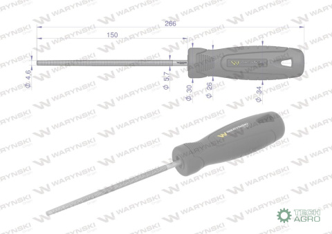 Pilnik okrągły 150 mm Waryński Pilnik okrągły 150 mm Waryński