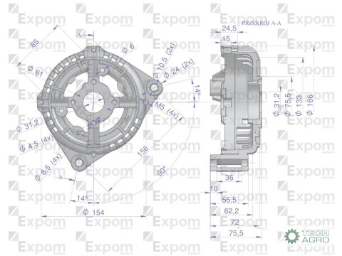 Pokrywa przednia alternatora 0123510074EX Nowy Typ EXPOM KWIDZYN eu Pokrywa przednia alternatora 0123510074EX Nowy Typ EXPOM KWIDZYN eu