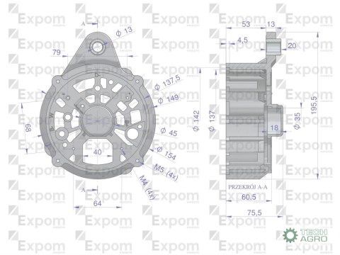 Pokrywa tylna alternatora 0120468055EX Nowy Typ EXPOM KWIDZYN eu Pokrywa tylna alternatora 0120468055EX Nowy Typ EXPOM KWIDZYN eu