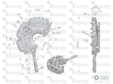 Prostownik alternatora 100211-6420EX Nowy Typ EXPOM KWIDZYN eu Prostownik alternatora 100211-6420EX Nowy Typ EXPOM KWIDZYN eu
