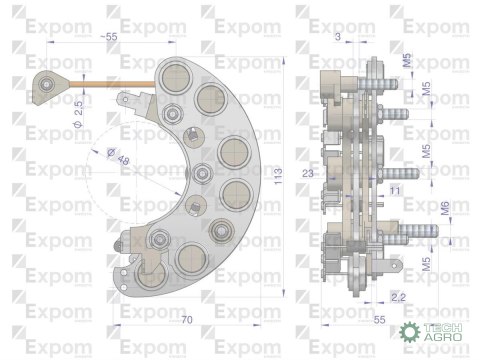 Prostownik alternatora 9515672EX C-385 Nowy Typ EXPOM KWIDZYN eu Prostownik alternatora 9515672EX C-385 Nowy Typ EXPOM KWIDZYN eu