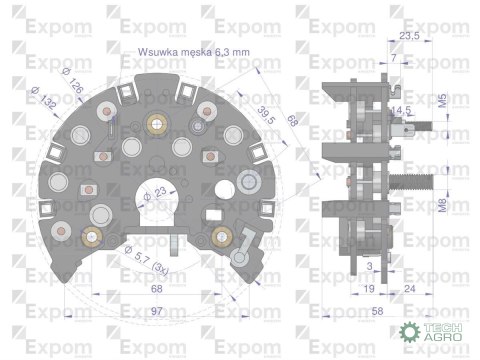 Prostownik diody alternatora 0123510074EX Nowy Typ EXPOM KWIDZYN eu Prostownik diody alternatora 0123510074EX Nowy Typ EXPOM KWIDZYN eu