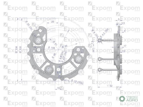 Prostownik kompletny alternatora EX257000 A120 Bizon EXPOM KWIDZYN eu Prostownik kompletny alternatora EX257000 A120 Bizon EXPOM KWIDZYN eu