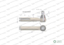 Przegub kierowniczy 209mm- M22x1,5 04392 2038, 04358286 WARYŃSKI