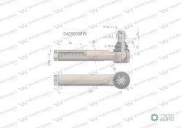 Przegub kierowniczy 209mm- M22x1,5 04392 2038, 04358286 WARYŃSKI