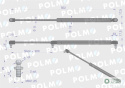 Siłownik dachu 3027294M1 pasuje do Massey Ferguson POLMO