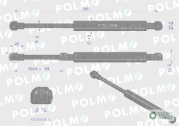 Siłownik drzwi John Deere AL78435 POLMO