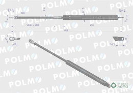 Siłownik maski silnika L max. 485mm AL57948P JOHN DEERE POLMO