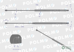 Siłownik podnoszenia maski John Deere RE63872 POLMO