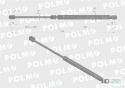 Siłownik szyby tylnej L max. 740mm AL66991P JOHN DEERE POLMO