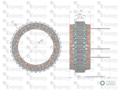 Stojan alternatora AX230000 AX260000EX C-330 C-360 Nowy Typ EXPOM KWIDZYN eu Stojan alternatora AX230000 AX260000EX C-330 C-360 Nowy Typ EXPOM KWIDZYN eu