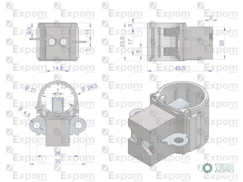 Szczotkotrzymacz alternatora100211-6420EX Nowy Typ EXPOM KWIDZYN eu