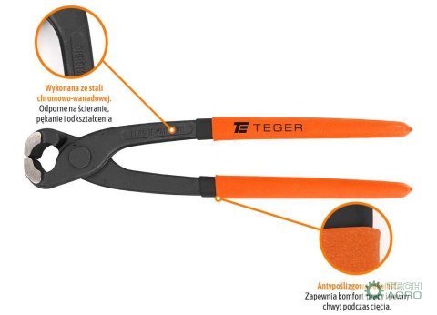 Szczypce tynkarskie 250 mm/ TEGER Szczypce tynkarskie 250 mm/ TEGER