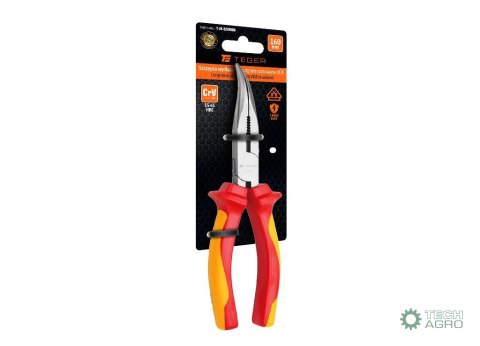 Szczypce wydłużone - odgięte izolowane VDE 160 mm / TEGER Szczypce wydłużone - odgięte izolowane VDE 160 mm / TEGER