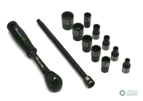 Zestaw 12 el. nasadki 1/4 przedłużka 1 2 cm grzechotka 4.5 5 6 7 8 9 10 11 13 14 Waryński Zestaw 12 el. nasadki 1/4 przedłużka 1 2 cm grzechotka 4.5 5 6 7 8 9 10 11 13 14 Waryński