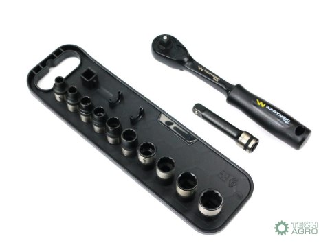 Zestaw 12 el. nasadki 3/8 przedłużka 7.5 cm grzechotka 6 7 8 9 10 11 12 13 14 15 Waryński Zestaw 12 el. nasadki 3/8 przedłużka 7.5 cm grzechotka 6 7 8 9 10 11 12 13 14 15 Waryński