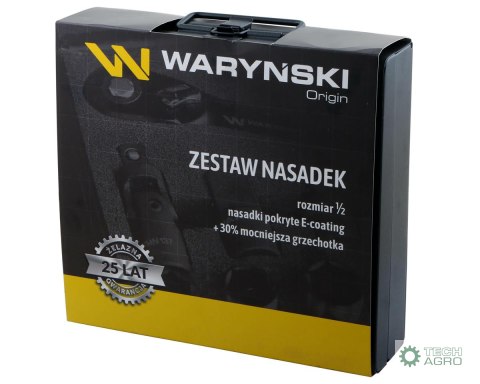 Zestaw nasadek 1/2 cala z grzechotką i akcesoriami w kasecie metalowej 30 el. Waryński Zestaw nasadek 1/2 cala z grzechotką i akcesoriami w kasecie metalowej 30 el. Waryński