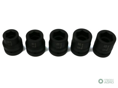 Zestaw nasadek udarowych 1" 5 cz. 24. 27. 30. 32. 33 mm ze stali CrMo DIN 3129 Waryński Zestaw nasadek udarowych 1" 5 cz. 24. 27. 30. 32. 33 mm ze stali CrMo DIN 3129 Waryński