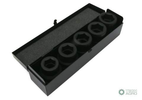 Zestaw nasadek udarowych 1" 5 cz. 24. 27. 30. 32. 33 mm ze stali CrMo DIN 3129 Waryński Zestaw nasadek udarowych 1" 5 cz. 24. 27. 30. 32. 33 mm ze stali CrMo DIN 3129 Waryński