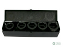 Zestaw nasadek udarowych 1" 5 cz. 27. 30. 32. 33. 36 mm ze stali CrMo DIN 3129 Waryński