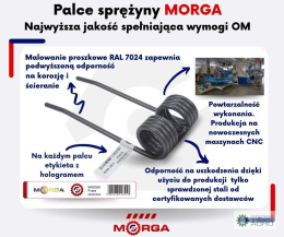 Palec podbieracza przyczepy samozbierającej John Deere malowane proszkowo MORGA