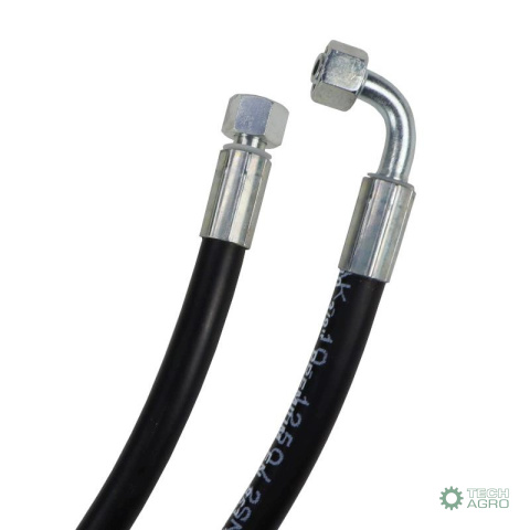 Przewód hydrauliczny 330 bar gwint M18x1,5 prosta - kolanko (DKOL - DKOL 90 stopni) L-1250mm DN10-2SN (AK-10-1250, P11P1 Przewód hydrauliczny 330 bar gwint M18x1,5 prosta - kolanko (DKOL - DKOL 90 stopni) L-1250mm DN10-2SN (AK-10-1250, P11P1