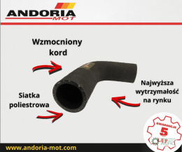 Przewód prosty fi-24,5x5mm dł 73mm zbrojony kord IMR60, 30528 (sprzedawane po 2) ANDORIA