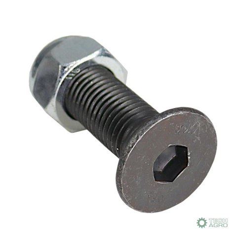 Śruba imbus łeb stożkowy noża paszowozu z nakrętką M16x50 DIN7991 kl 10.9 MORGA ( sprzedawana po 10 szt ) widoczna cena za 1 sz Śruba imbus łeb stożkowy noża paszowozu z nakrętką M16x50 DIN7991 kl 10.9 MORGA ( sprzedawana po 10 szt ) widoczna cena za 1 sz