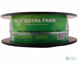 Drut (szpula) do pastucha 500m ocynkowan ny fi 1.2 mm ROYAL FARM RM-105010018