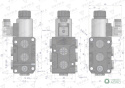 Dzielnik. zawór. elektrozawór kierunkowy elektromagnetyczny kontroli (DVS6/50 L/MIN) (24V DC) 6/2 G3/8 50L VOIMA