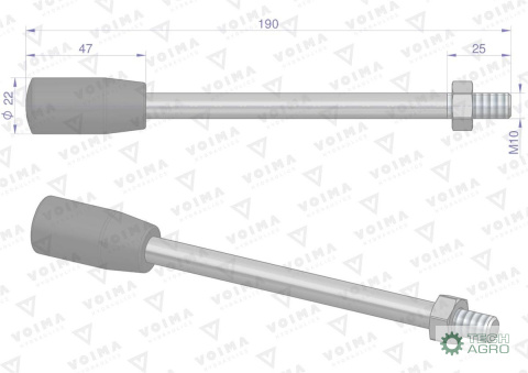 Dźwignia do rozdzielacza hydraulicznego 40L VOIMA Dźwignia do rozdzielacza hydraulicznego 40L VOIMA
