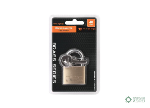 Kłódka mosiężna 40mm - 3 klucze / TEGER Kłódka mosiężna 40mm - 3 klucze / TEGER