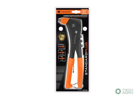 Nitownica ręczna do nitów zrywalnych STANDARD PLUS 10.5"/260mm (do nitów stalowych i aluminiowych) / TEGER