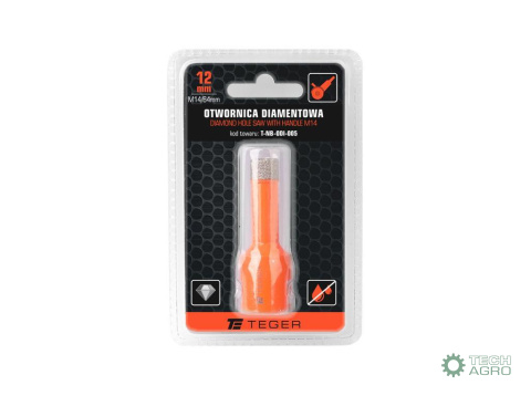 Otwornica diamentowa z uchwytem M14/12 mm / TEGER