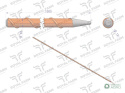 Palik Słupek z włókna szklanego 10mm L-1300 ROYAL FARM ( sprzedawane po 10 )