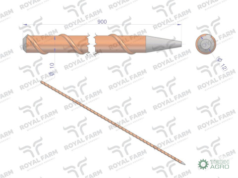 Palik Słupek z włókna szklanego 10mm L-900 ROYAL FARM ( sprzedawane po 10 ) Palik Słupek z włókna szklanego 10mm L-900 ROYAL FARM ( sprzedawane po 10 )