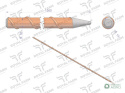Palik Słupek z włókna szklanego 12mm L-1300 ROYAL FARM ( sprzedawane po 10 )