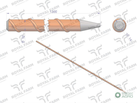 Palik Słupek z włókna szklanego 12mm L-1300 ROYAL FARM ( sprzedawane po 10 ) Palik Słupek z włókna szklanego 12mm L-1300 ROYAL FARM ( sprzedawane po 10 )
