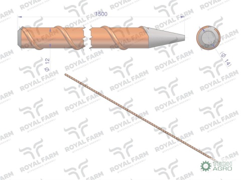 Palik Słupek z włókna szklanego 12mm L-1500 ROYAL FARM ( sprzedawane po 10 ) Palik Słupek z włókna szklanego 12mm L-1500 ROYAL FARM ( sprzedawane po 10 )
