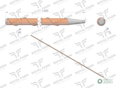 Palik Słupek z włókna szklanego 8mm L-1300 ROYAL FARM ( sprzedawane po 10 ) Palik Słupek z włókna szklanego 8mm L-1300 ROYAL FARM ( sprzedawane po 10 )