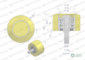 Rolka podporowa, PU 95x61x16,5, zastosowanie 60200052, 252096 Grimme, Waryński