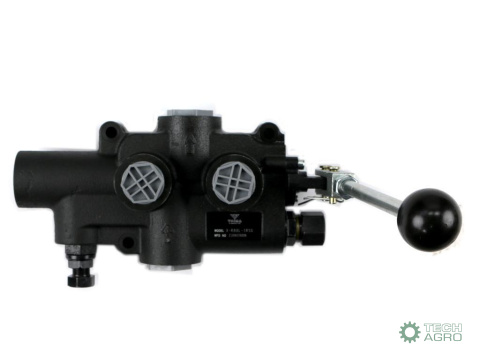Rozdzielacz hydrauliczny 1-sekcyjny 80L do łuparek (sprężyna i zatrzask z odskokiem) VOIMA Rozdzielacz hydrauliczny 1-sekcyjny 80L do łuparek (sprężyna i zatrzask z odskokiem) VOIMA