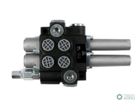 Rozdzielacz hydrauliczny 2-sekcyjny 40L sterowany joystickiem na linkę VOIMA Rozdzielacz hydrauliczny 2-sekcyjny 40L sterowany joystickiem na linkę VOIMA