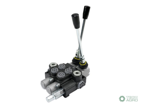 Rozdzielacz hydrauliczny 2-sekcyjny 40L z zatrzaskami VOIMA Rozdzielacz hydrauliczny 2-sekcyjny 40L z zatrzaskami VOIMA