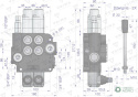 Rozdzielacz hydrauliczny 2-sekcyjny 80L (2-sekcje pływające) VOIMA