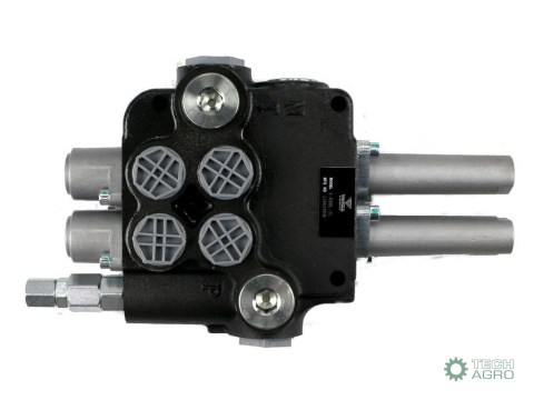 Rozdzielacz hydrauliczny 2-sekcyjny 80L sterowany joystickiem na linkę VOIMA Rozdzielacz hydrauliczny 2-sekcyjny 80L sterowany joystickiem na linkę VOIMA