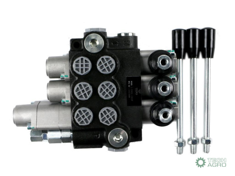 Rozdzielacz hydrauliczny 3-sekcyjny 40L (1-sekcja pływająca) VOIMA Rozdzielacz hydrauliczny 3-sekcyjny 40L (1-sekcja pływająca) VOIMA