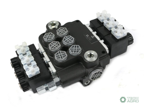 Rozdzielacz hydrauliczny 3-sekcyjny sterowany elektrycznie 12V 80L VOIMA Rozdzielacz hydrauliczny 3-sekcyjny sterowany elektrycznie 12V 80L VOIMA